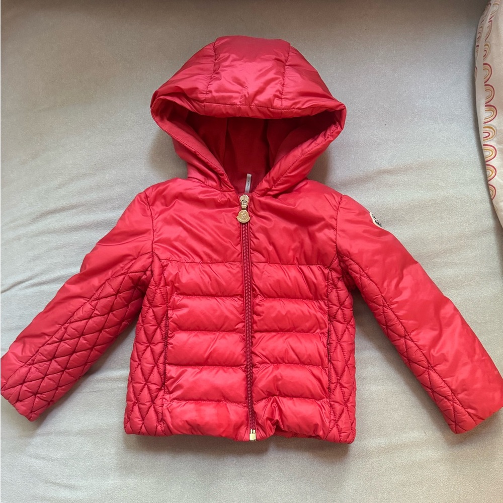 Moncler 2t girls pink jacket
